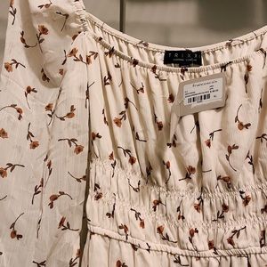 Cottagecore off-the-shoulder dress